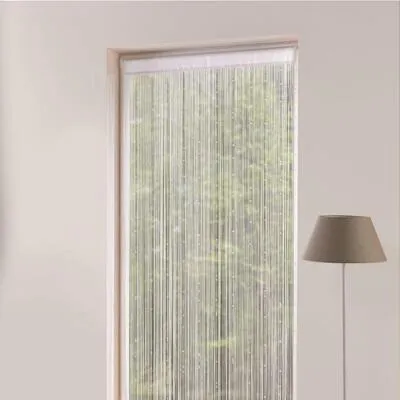 Fadenvorhang Perle, 210x90cm, weiß