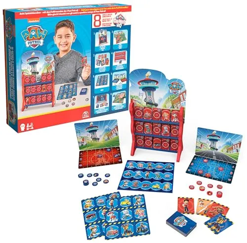 Spin Master Games - Paw Patrol: Games HQ - Spielesammlung mit 8 spaßigen Kinderspielklassikern für 2-4 Fellfreunde ab 4 Jahren