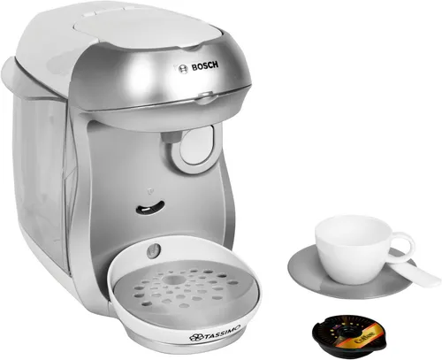 Theo Klein 9231 Bosch Tassimo Happy Kaffeemaschine - Kinder-Haushaltsgerät mit Sound und Wassereinfüllfunktion für realistische Rollenspiele - fördert Fantasie und Motorik bei Kindern ab 3 Jahren.