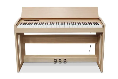 Digitales Klavier Piano Heimklavier 130cm Hellbraun mit 88 Tasten - Elegantes digitales Klavier mit 88 Tasten und 3 Pedalen. Ideal für Einsteiger und Fortgeschrittene. Mit Aufnahme- und Wiedergabefunktion für kreatives Musizieren.