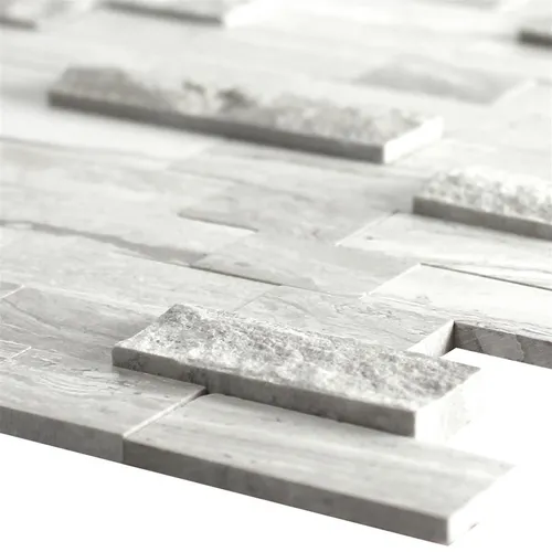 Naturstein Marmor Mosaikfliesen Johannesburg Holzgrau in grau von Mosafil