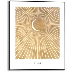 Reinders Wandbild 40 x 50 cm Moon Holz Gold in gold von Reinders