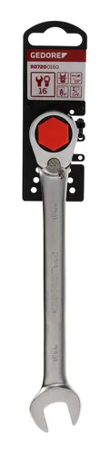 Gedore Red R07200160 Ringratschenmaulschlüssel SW16 mm - Hochwertiger Ringratschenmaulschlüssel für präzises Arbeiten, rechts/links verwendbar und ideal für Werkstätten und Heimwerker.