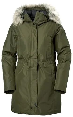 Helly Hansen Senja Parka Grün M - Damen Funktionsjacke mit YKK® Reißverschlüssen - Hochwertige Funktionsjacke mit HELLY TECH®-Schutz und synthetischer Isolierung für optimalen Komfort und Wärme, ideal für Outdoor-Aktivitäten.