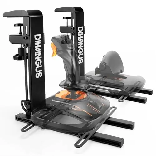 DIWANGUS Hotas Joystick Halterung für Logitech X56, X52, X52 Pro, Flugsimulator Steuerungshalterung für Thrustmaster T Flight HOTAS/T.16000M/TCA, Hotas Tischhalterung für das Flugsim-Spiel