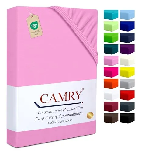Camry Spannbettlaken 180x200cm in pink von Camry