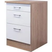 Flex-Well Auszugsunterschrank SAMOA 60 cm - Küchenunterschrank mit modernem Design, großzügigem Stauraum und praktischen Auszügen für einfachen Zugriff, ideal für ergonomisches Arbeiten.