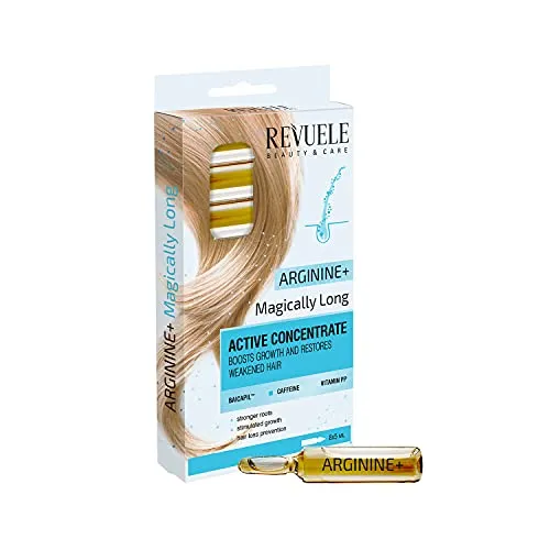 Revuele Ampullen Aktiv Haar Konzentrate Arginin + Magisch Lang 5 ml 100% Reine Natürliches und Organisches Fördert das neue Haarwachstum und das damit verbundene Volumen