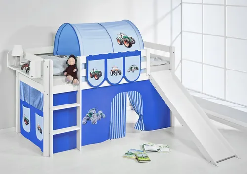 Lilokids Hochbett Spielbett JELLE Trecker in blau von Lilokids