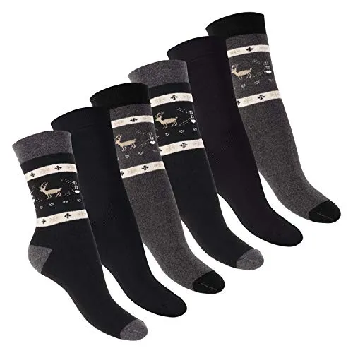 Footstar Damen Wintersocken (6 Paar) - Warme Thermo Socken für kalte Tage - 6 Paar Damen Wintersocken mit Thermo-Effekt, ideal für Outdoor-Aktivitäten und den Ski-Urlaub. Ergonomische Schutzzonen und rutschfester Sitz bieten besten Komfort. Hergestellt in Europa mit geprüfter Qualität für warme und trockene Füße.