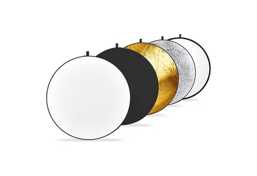 Neewer Blitzlichtreflektoren RF-110 Ø110cm Lichtreflektor Diffusor, 5 in 1, Faltbare, mit Tasche, (Packung), Fotoreflektor für Studio Fotografie Beleuchtung im Freien