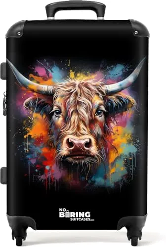 NoBoringSuitcases.com Handgepäck Koffer - Großer Hartschalenkoffer mit Graffiti-Druck - Koffer: 67 cm großer Hartschalenkoffer mit 72 Litern Volumen, ideal für Flugreisen. Robustes Material und einzigartiges Design schützen Ihr Gepäck stilvoll.
