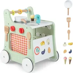 COSTWAY Babywalker Lauflernwagen aus Holz, grün