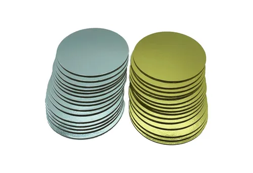 KITCHENDREAM Tortenplatte CakeBoard Set Kuchenplatte rund gold UND silber in 3 mm starker Pappe, (15-tlg)