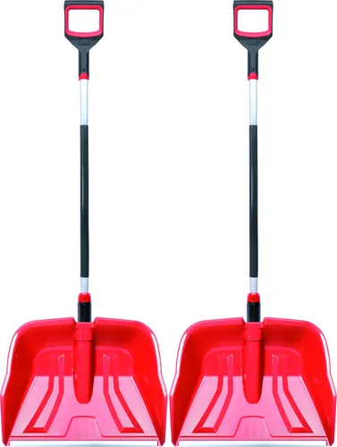 2x Schneeräumer Schneeschieber Profi Ergo 55cm rot stark Schaufeln