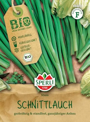 Sperli BIO Schnittlauchsamen 84626 - Das perfekte Saatgut für standfesten, kübelgeeigneten Schnittlauch. Der Schnittlauch eignet sich für den ganzjährigen Anbau oder zum einfrieren.