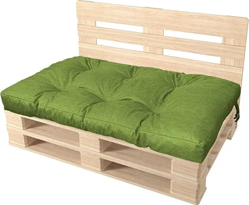 Pillows24 - Palettenkissen wasser- und UV-beständig - Sitzkissen | Polster für Europaletten 120x80 - Palettenmöbel - Outdoor/Indoor, Grün
