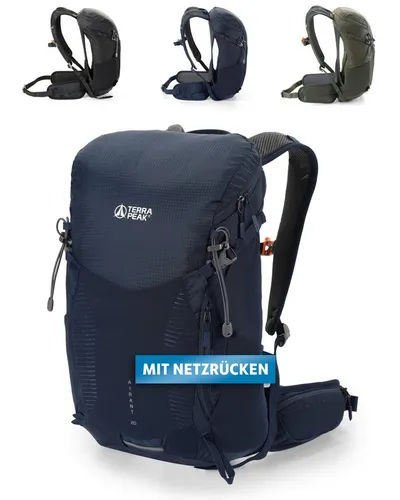 Terra Peak Wanderrucksack Airant 20, Navyblau - Wanderrucksack mit belüftetem Netzrücken, 20 Liter Volumen, wasserabweisend und ideal für kurze Wanderungen oder Tagesausflüge.