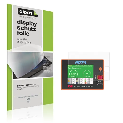2x Schutzfolie matt für Hota T8 Displayschutzfolie Folie Display Schutz dipos