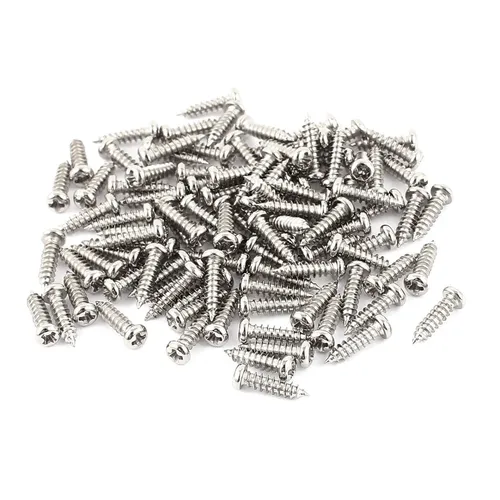 100Stk M2,5 x 10 mm Edelstahl Kreuz Flachkopf Selbstschneidende Schrauben Bolzen