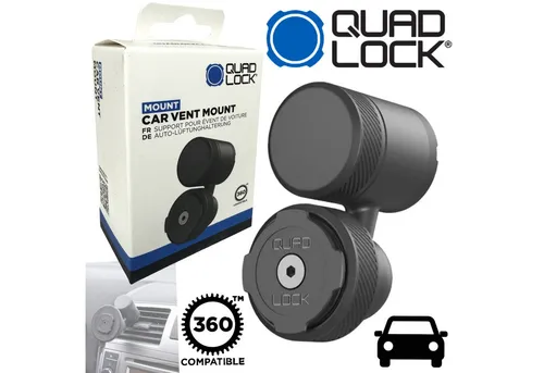 QUAD LOCK 360 Car Vent Mount: Smartphone Halterung für sicheres Fahren - Halterungen für Auto, bietet eine sichere und flexible Befestigung für Ihr Smartphone während der Fahrt.