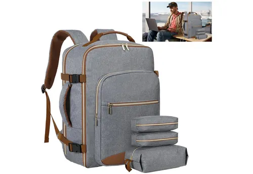 MODFU Reiserucksack Laptoprucksack Rucksäcke Freizeitrucksack (3 Aufbewahrungstaschen mitgeliefert Reisen Notebook Laptop Rucksack, 1-tlg., Anti-Diebstahl, Backpack mit Laptopfach, Handgepäck, 40L Groß), für Jungen Teenager Arbeit Business Reisen