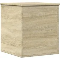 vidaXL Truhe Sonoma-Eiche 40x42x46 cm - Vielseitige Aufbewahrungslösung - Sitzbänke mit hochwertigem Holzwerkstoff, ideal als Couchtisch oder zur Aufbewahrung von Kleidung und Decken. Der sanft öffnende Deckel mit Gasdruckfeder sorgt für Komfort und Sicherheit.