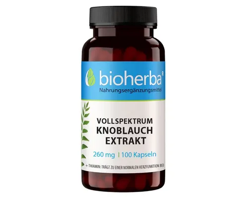 BIOHERBA R Vollspektrum Knoblauch Extrakt 260 mg 100 Kapseln Nahrungsergänzungsmittel