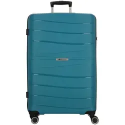 Cocoono Leon 4 Rollen Trolley 76 cm – Blau - Hochwertiger Koffer mit 4 stabilen Rollen für müheloses Reisen, ideal für längere Trips und viel Stauraum.