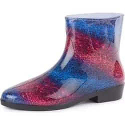 Ladeheid Damen Kurze Gummistiefel Stiefeletten bunt - Wasserdichte Regenschuhe mit rutschfester Sohle, ideal für Spaziergänge und den Alltag. Robust, bequem und leicht zu reinigen – perfekt für jedes Wetter.