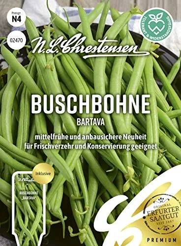 Buschbohne Bartava Samen, Packungsgröße N4, Portion Saatgut
