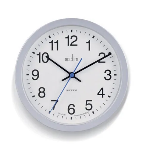 Acctim Bromham Wanduhr ohne Ticken, 20 cm Durchmesser in silber von Christoffel