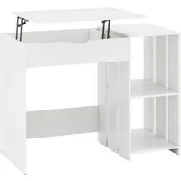 COSTWAY Computertisch mit anhebbarer Platte - Moderner Schreibtisch mit Hubplatte für flexibles Arbeiten im Sitzen oder Stehen, großzügiger Stauraum und stilvolles Design für Büro und Zuhause.