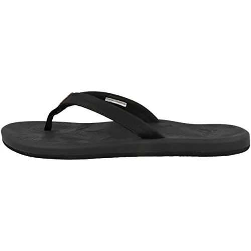 Reef Damen Zehentrenner Sandale Tides, Black, 36 EU - Wanderschuhe mit PVC-freien Riemen und Memory Foam-Fußbett für ultimativen Komfort. Ideal für entspannte Tage im Freien, inspiriert von tropischen Gärten.