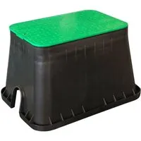 INTERGARDEN Bewässerungsventilbox Bodeneinbaukasten 51x38cm - Bewässerungssysteme - Robuste Ventilbox aus Palaplast Kunststoff, bis 150 kg belastbar, mit unsichtbarem Design für sichere Kabel- und Schlauchverteilung im Garten.