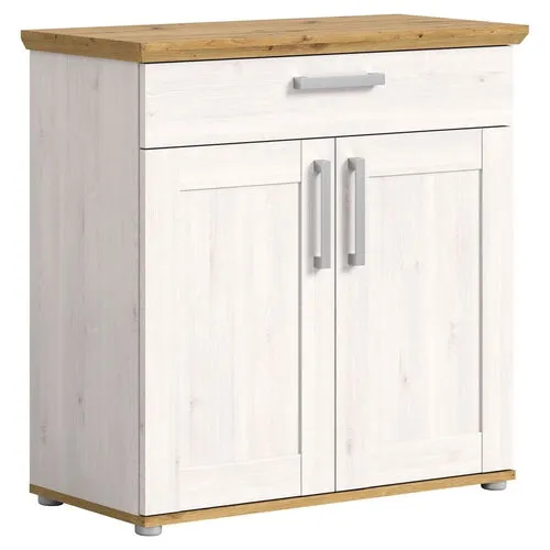 xonox.home X70K5603 Schuhschrank 95x92x39 cm - Schuhschrank in Sibiu Lärche mit 1 Schubkasten, 2 Türen und 2 Einlegeböden. Ideal für Flure und Eingangsbereiche, pflegeleicht und aus nachhaltiger Produktion.