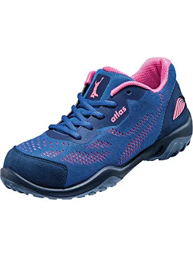 Damen-Sicherheitshalbschuh GX 100, S1 ESD, Größe 37 - Blau - Arbeits- & Schutzkleidung mit Mesh-Obermaterial und Sporty-Light Sohlentechnologie für optimalen Komfort und Sicherheit bei der Arbeit.