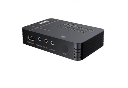 Bolwins A32D Video Game Capture Recorder - HD Videoaufnahmegerät für HDMI und AV, ideal für Gamer, um Gameplay in hoher Qualität festzuhalten.