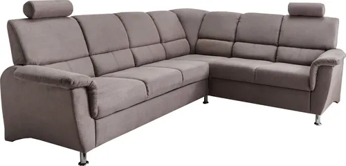 BENFORMATO HOME COLLECTION Sofa PISA, grau 268 cm mit Schlaffunktion