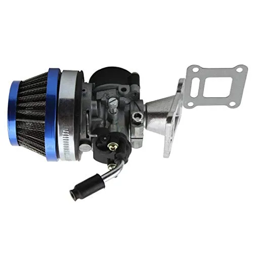 Queta Vergaser für Mini-Motorrad, 2-Takt-Motor 49 cc 47 cc 43 cc, Carbu mit Luftfilter, geeignet für Mini Pocket Bike, Go Kart, Quad, Dirt Bike ATV etc.