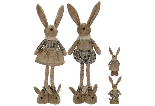 CEPEWA Dekofigur Osterhase mit Teleskopbeinen – 60cm