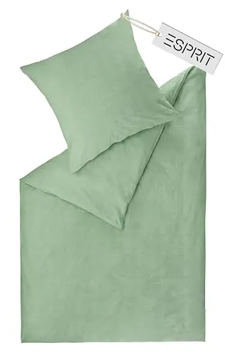 ESPRIT Bettwäsche HARP Renforcé 155 x 220 cm in Grün in grün von Esprit