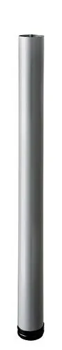 Hettich Möbelfuß 6,0 x 70 - 73 cm Aluminium-Optik - 1 Stück Möbelfuß