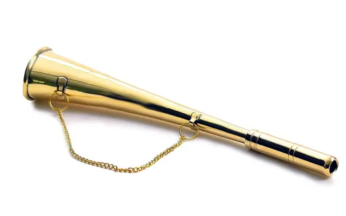 Signalhorn manuell Horn Hupe Nebelhorn Fanfare Boot Mundhorn Messing gebogen