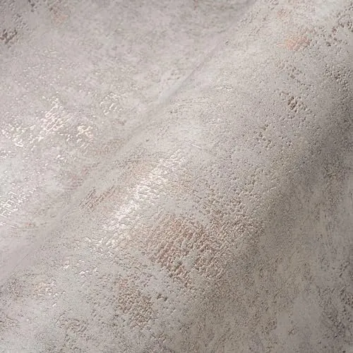 A.S. Création Strukturtapete Metallic Effekt Grau Braun THE BOS 388328 Vliestapete mit Glanzeffekt 10,05 m x 0,53 m Made in Germany