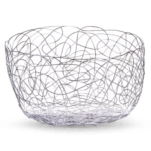 Zeller 27328 Obstschale, rund, Metall verchromt, ø 22 x H 12 cm, Edelstahloptik