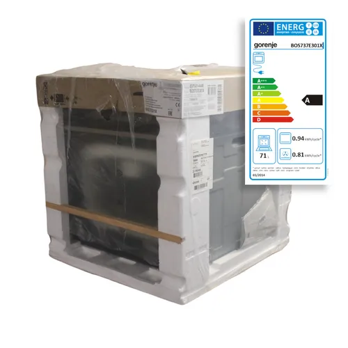 Gorenje BOS737E301X Einbau Backofen - Vollintegrierter 60 cm Backofen mit Dampfunterstützung für perfekte Backergebnisse und Energieeffizienzklasse A. Ideal für moderne Küchen.