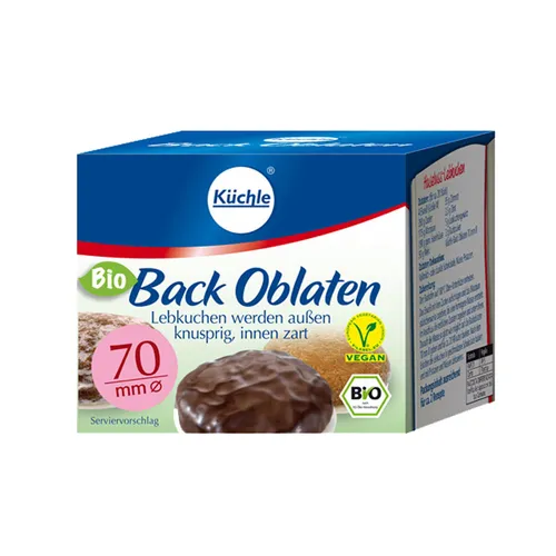 Küchle Bio Backoblaten 70mm - Bio Backoblaten aus Mehl, ideal für Backwaren und Desserts, glutenfrei und in bester Qualität aus Deutschland.