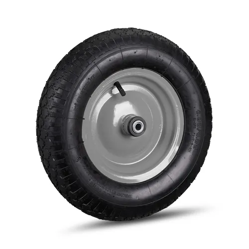 Schubkarrenrad 4.80 4.00-8 - Hochwertiges Ersatzrad für Schubkarren - Räder: Robustes 39 cm Schubkarrenrad aus Gummi, ideal für eine zuverlässige Nutzung und einfache Handhabung.