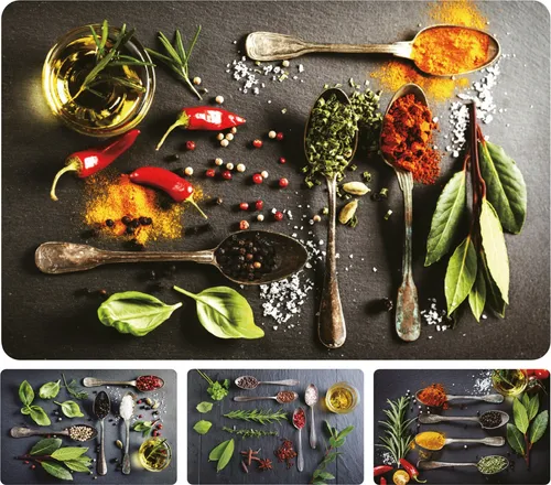 4x Platzdeckchen Tischset Tischmatte Platzmatte Platzsets Abwaschbar Gewürze